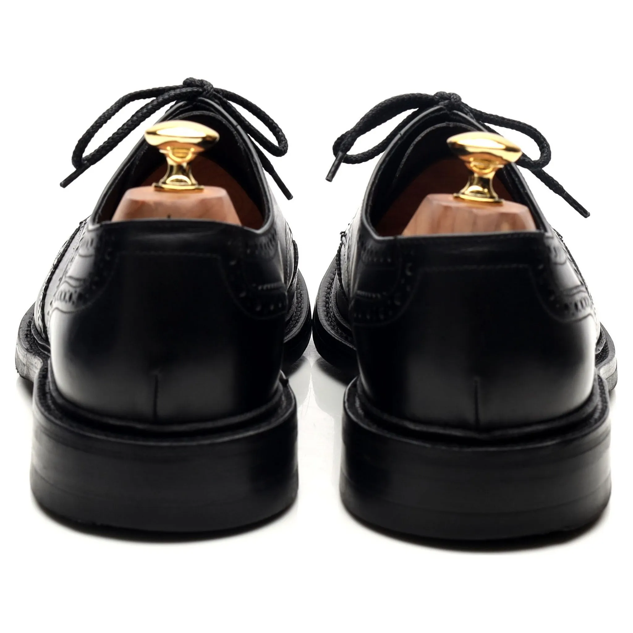 1880 'Chester' Black Leather Derby Brogues UK 10 F