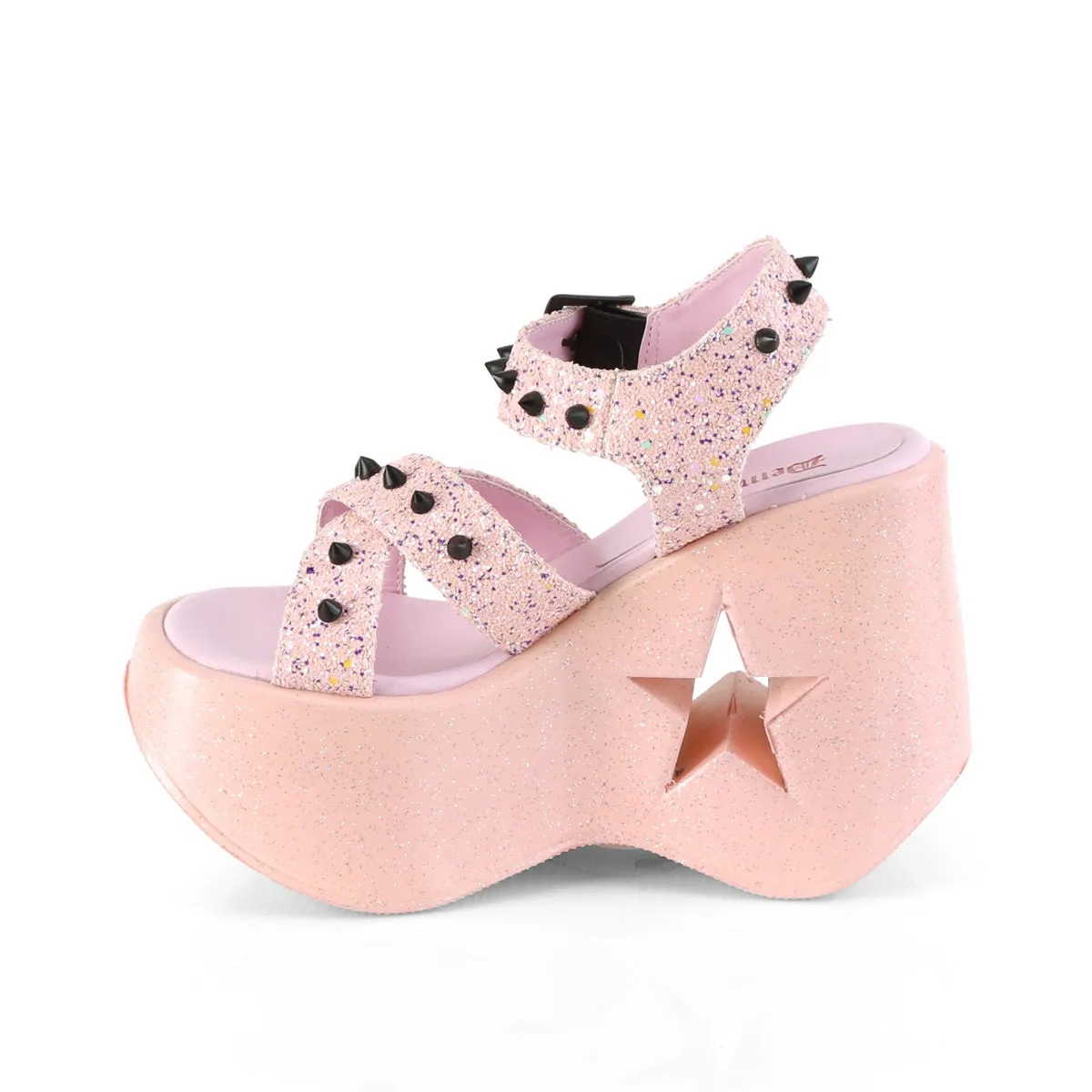 5 Inch Platform DYNAMITE-02 Baby Pink Glitter
