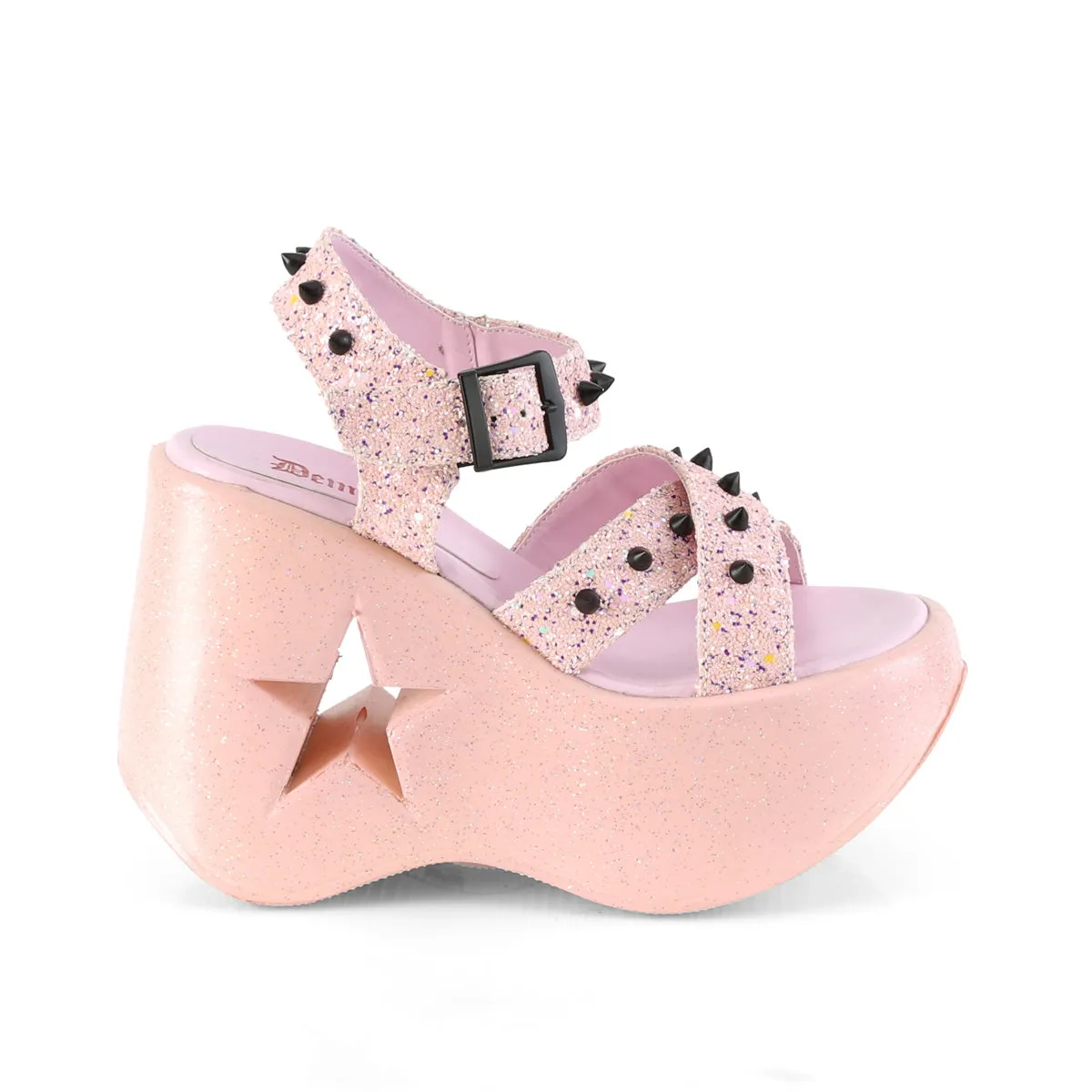 5 Inch Platform DYNAMITE-02 Baby Pink Glitter