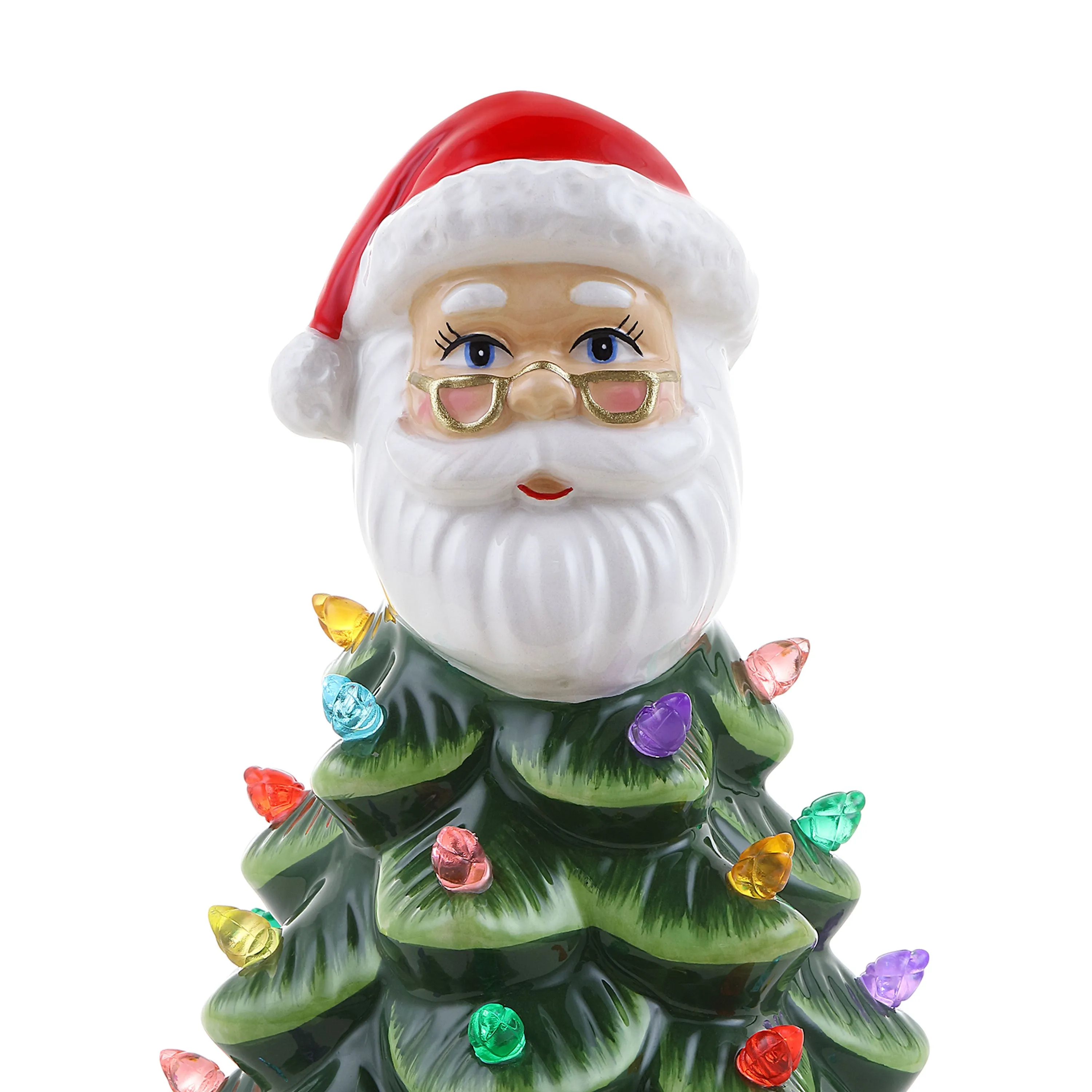 8 in. Nostalgic Ceramic Santa Tree