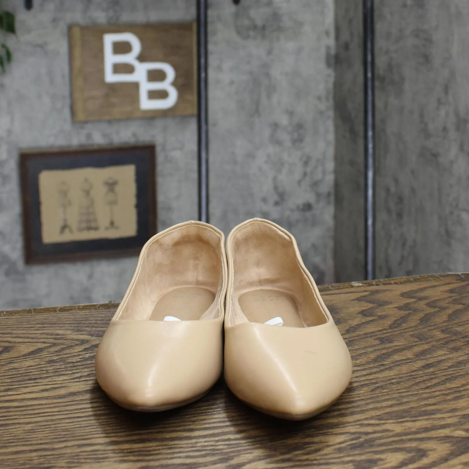A New Day Women's Corinna Ballet Flats with Memory Foam Insole Tan Brown 9.5M