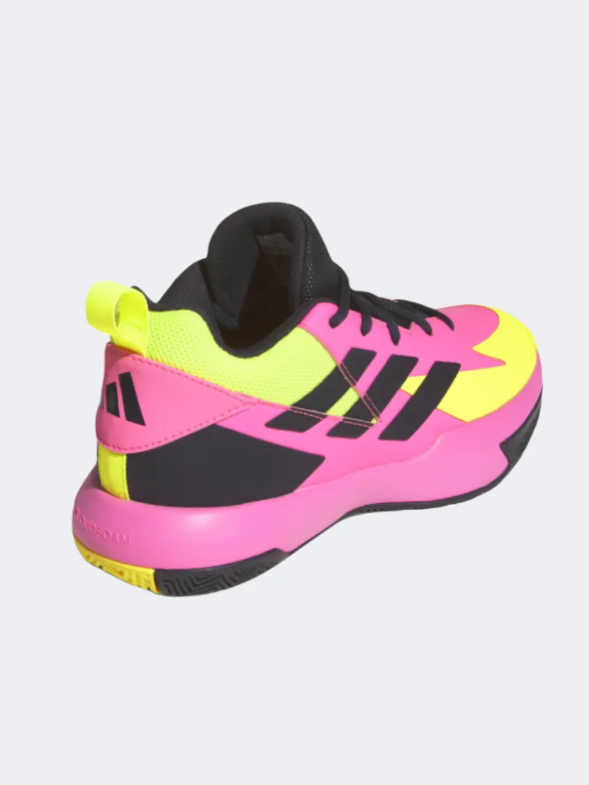 Adidas Cross Em Up Select Gs Basketball Shoes Pink/Black/Lemon