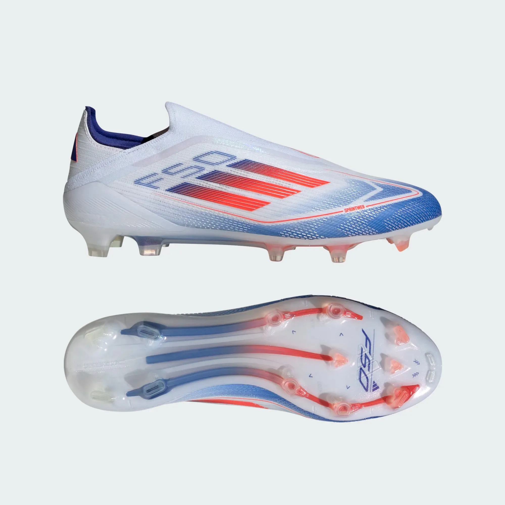 adidas F50 Elite Laceless FG - White/Red/Blue