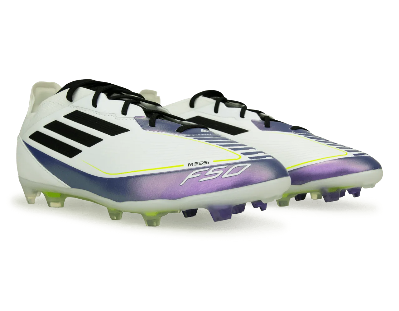 adidas Kids F50 Pro Messi FG White/Black/Purple