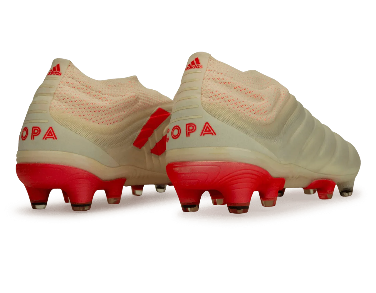 adidas Men's Copa 19  FG Off White/Solar Red