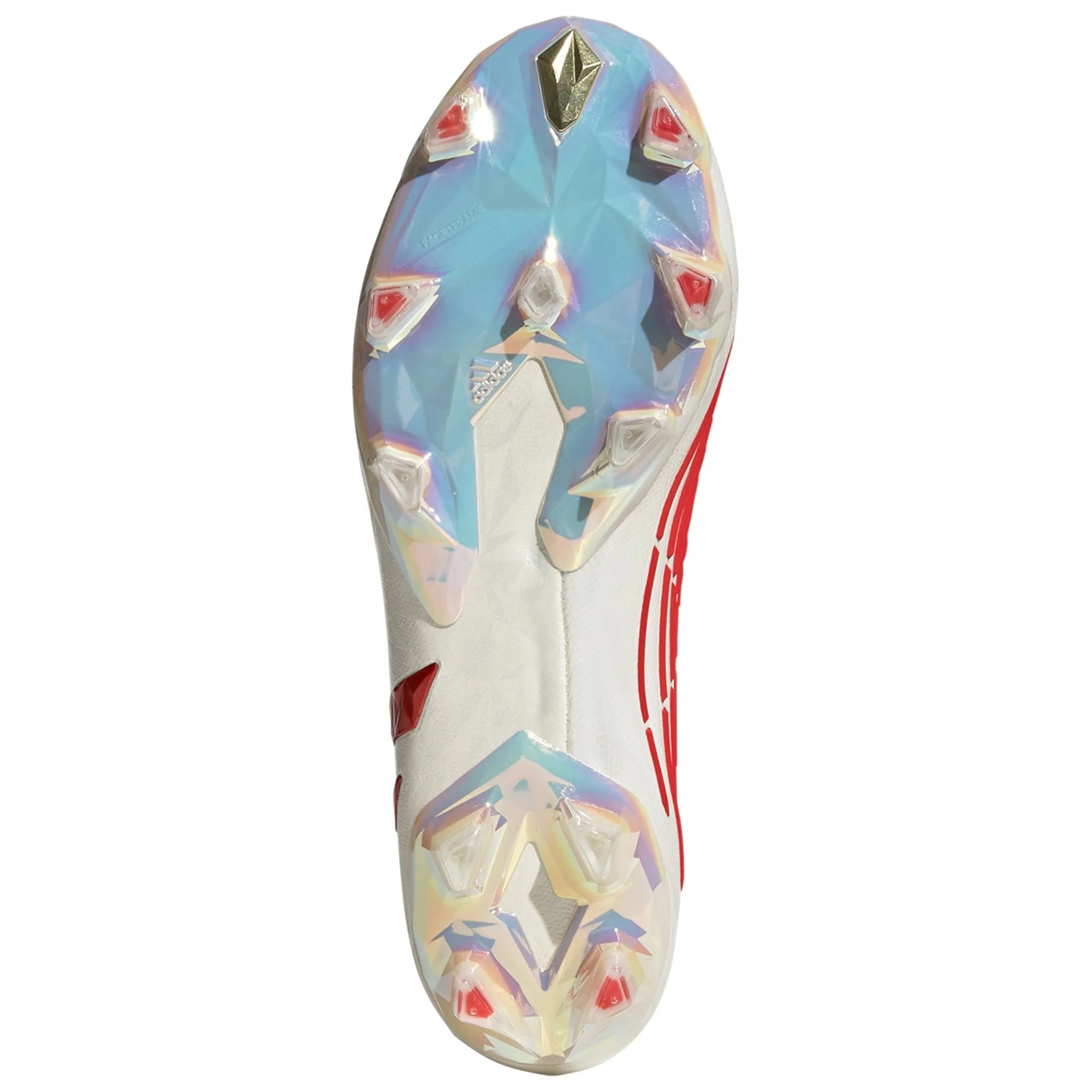 adidas Predator Edge   FG Firm Ground Soccer Cleat - Off White/Vivid Red/Gold Metallic