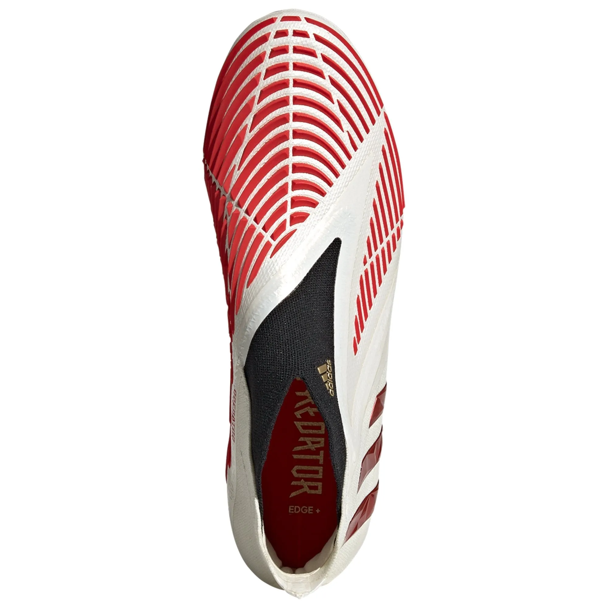 adidas Predator Edge   FG Firm Ground Soccer Cleat - Off White/Vivid Red/Gold Metallic