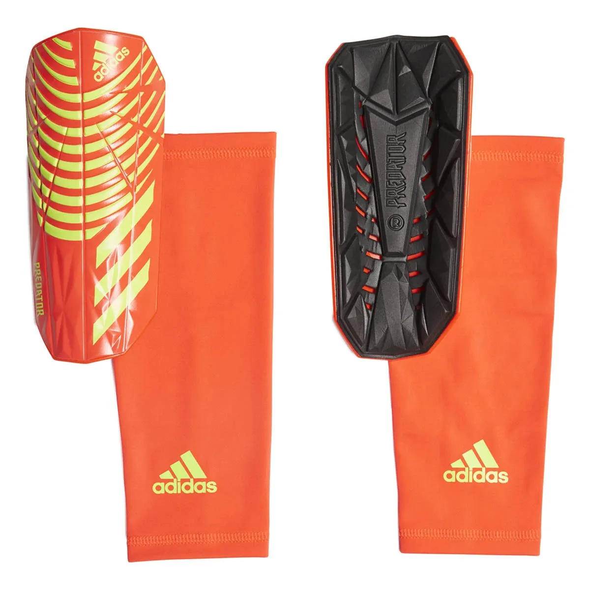 Adidas Predator League Shinguard - Red/SolarGreen
