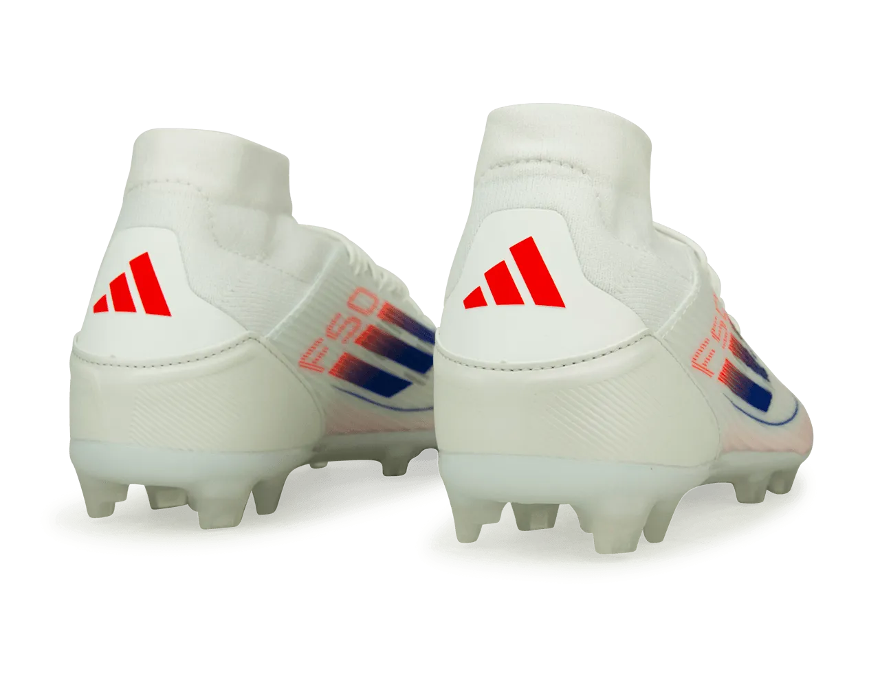 adidas Women's F50 League Mid-Cut FG/MG White/Lucid Blue