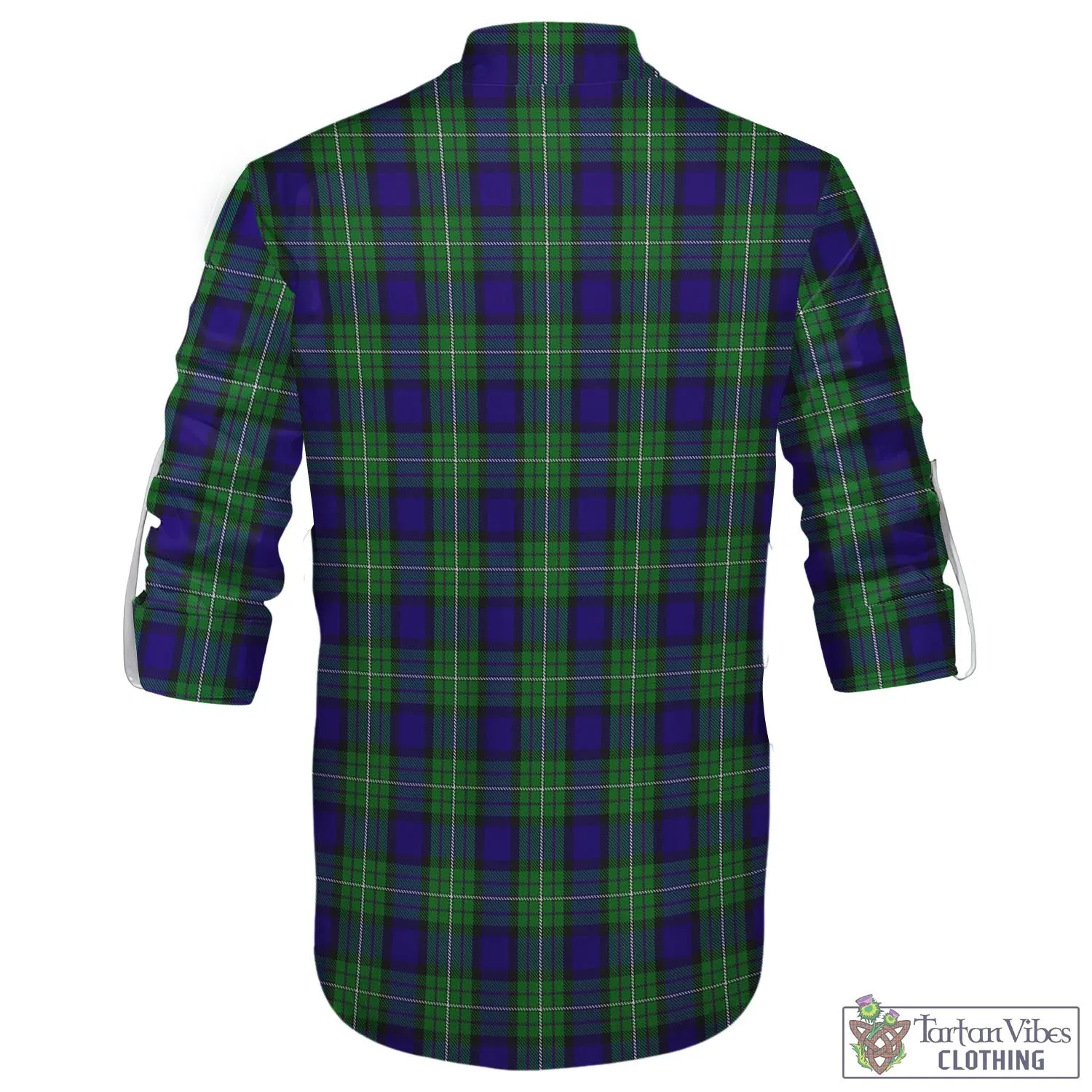 Alexander Tartan Men's Scottish Traditional Jacobite Ghillie Kilt Shirt with Family Crest