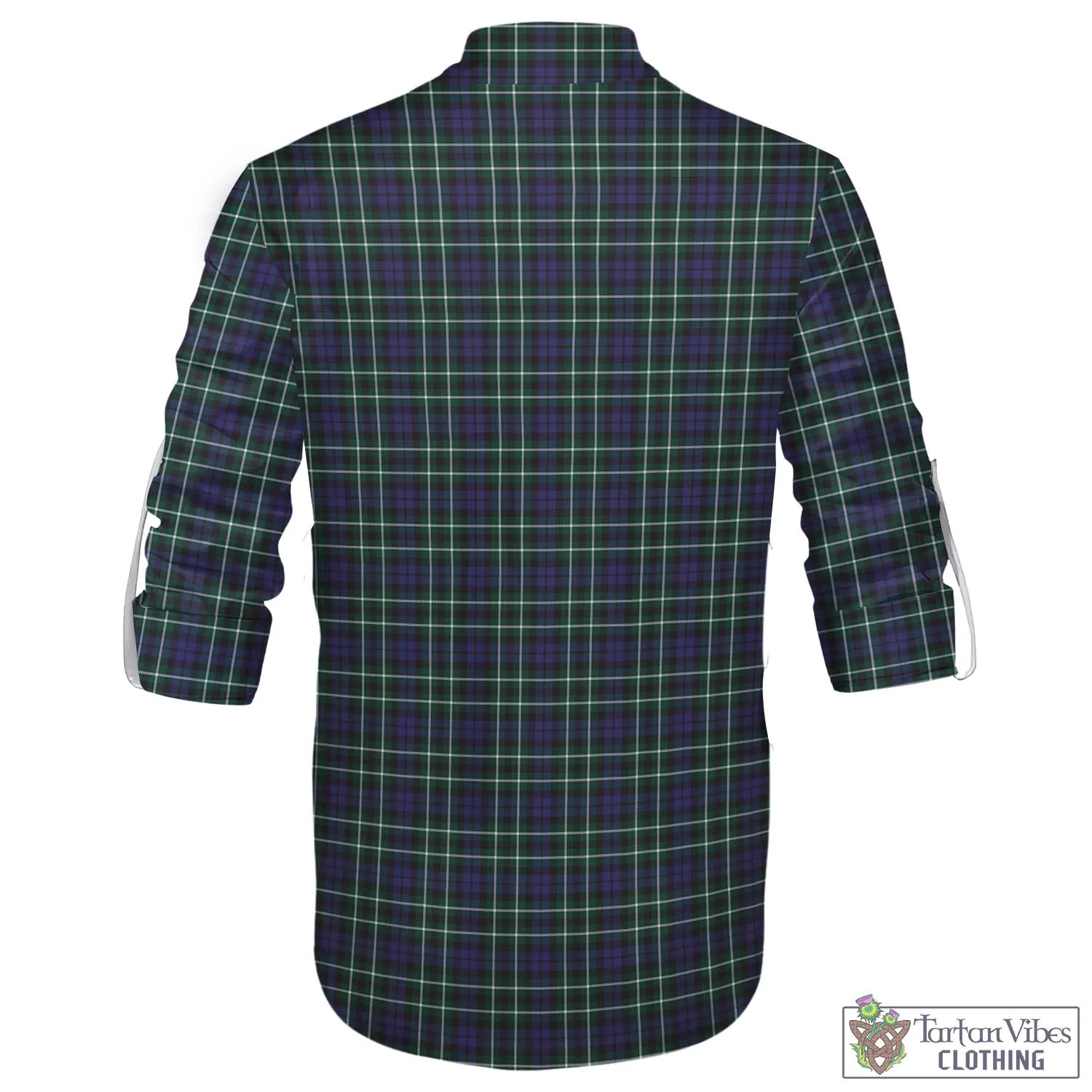 Allardice Tartan Men's Scottish Traditional Jacobite Ghillie Kilt Shirt with Family Crest