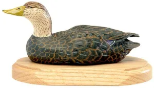 American Black Duck sculpture on a Base