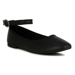 Ankle Strap Detail Ballet Flats