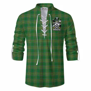 Archdekin Irish Clan Tartan Ghillie Kilt Shirt with Coat of Arms