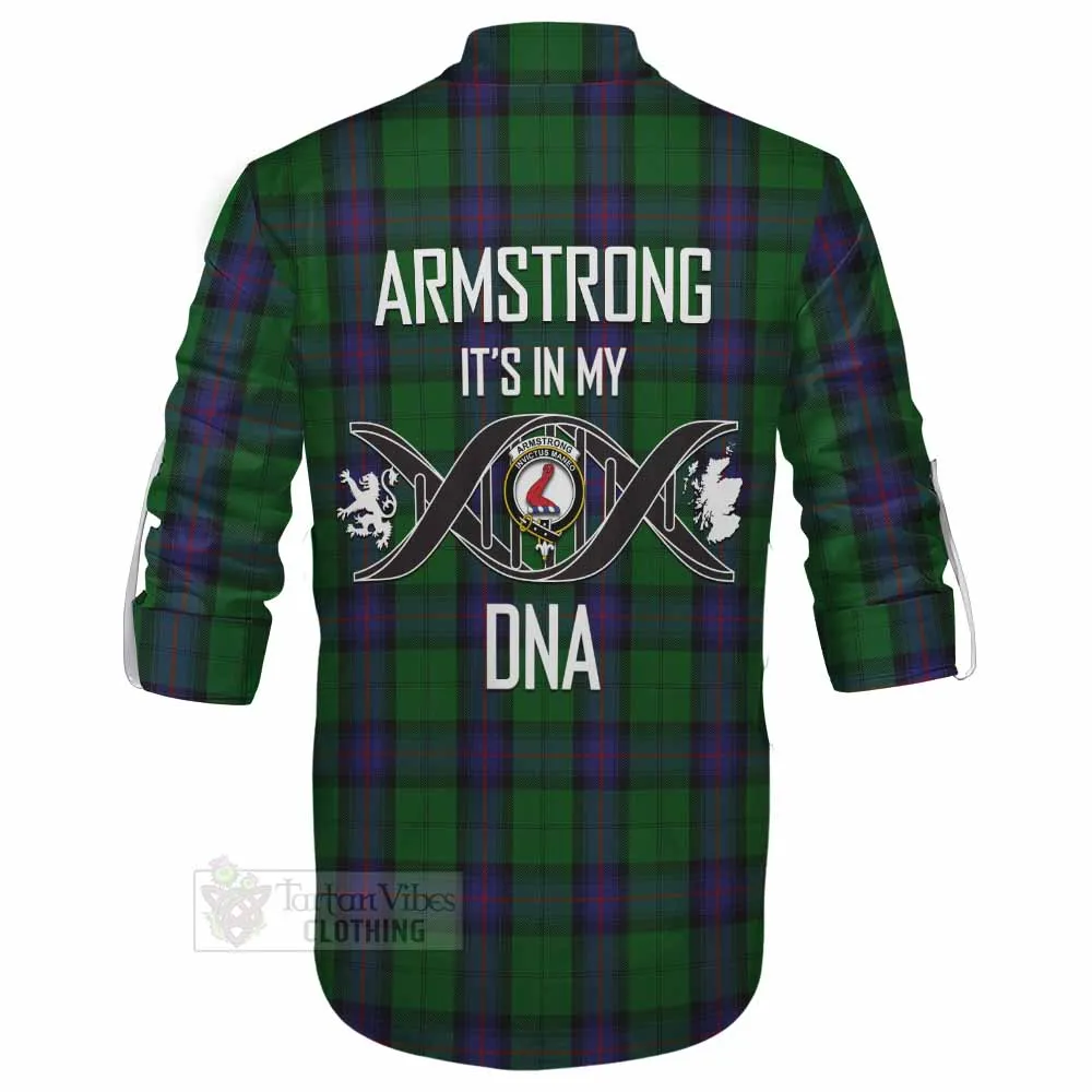 Armstrong Tartan Ghillie Kilt Shirt with Family Crest DNA In Me Style