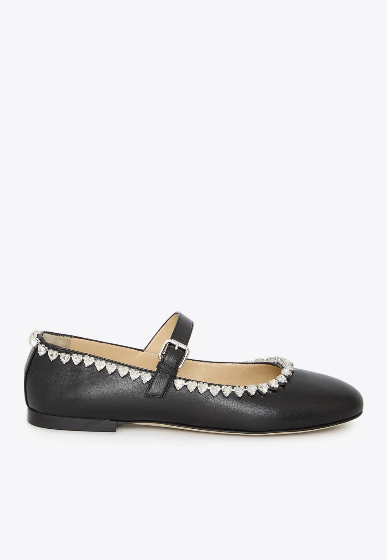 Audrey Crystal-Embellished Ballerina Flats