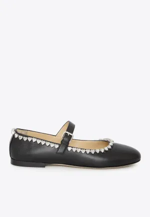 Audrey Crystal-Embellished Ballerina Flats