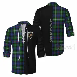 Baillie (Bailey) Tartan Ghillie Kilt Shirt with Family Crest and Half Of Me Style