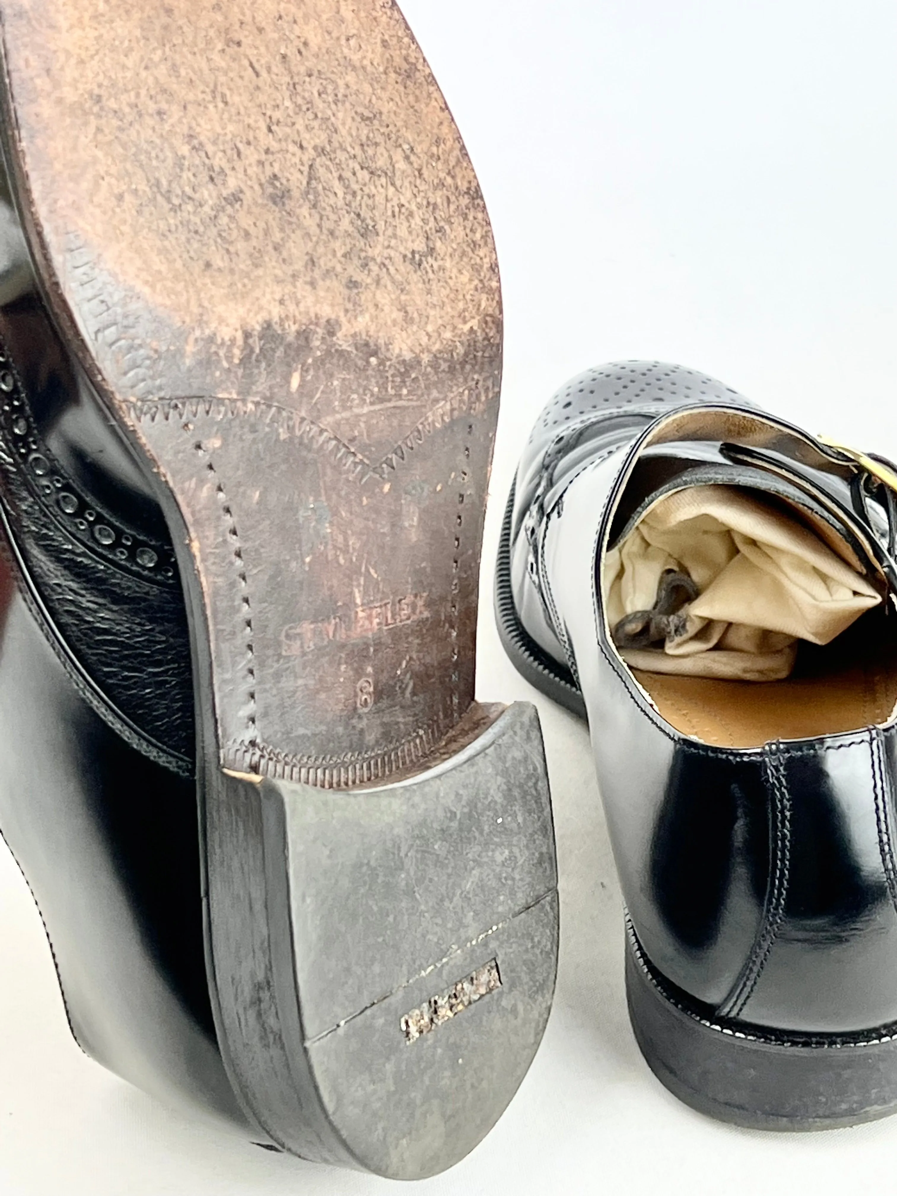 Bally Black Leather Monk Strap Loafers - Mens 8