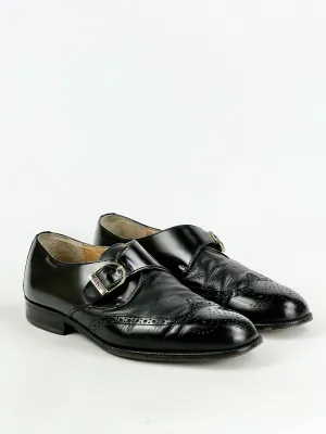 Bally Black Leather Monk Strap Loafers - Mens 8