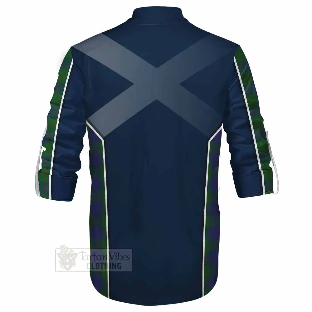 Barclay Tartan Ghillie Kilt Shirt with Family Crest and Lion Rampant Vibes Sport Style