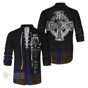 Beattie (Beatty) Tartan Ghillie Kilt Shirt Featuring Alba Gu Brath Family Crest Celtic Inspired