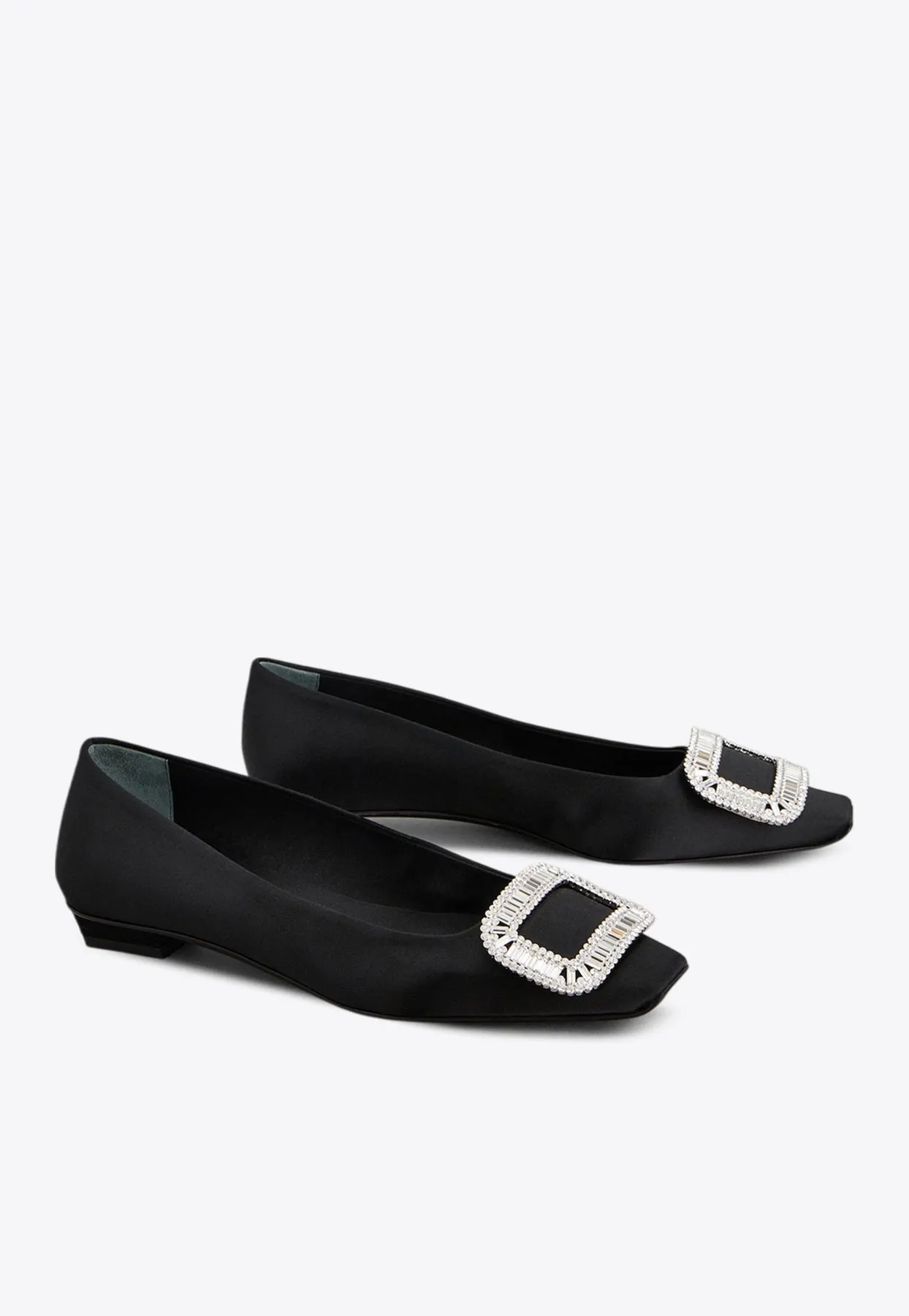 Belle Vivier Crystal Embellished Ballet Flats
