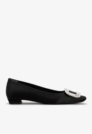 Belle Vivier Satin Ballet Flats