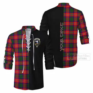 Belshes (Belsches) Tartan Ghillie Kilt Shirt with Family Crest and Half Of Me Style