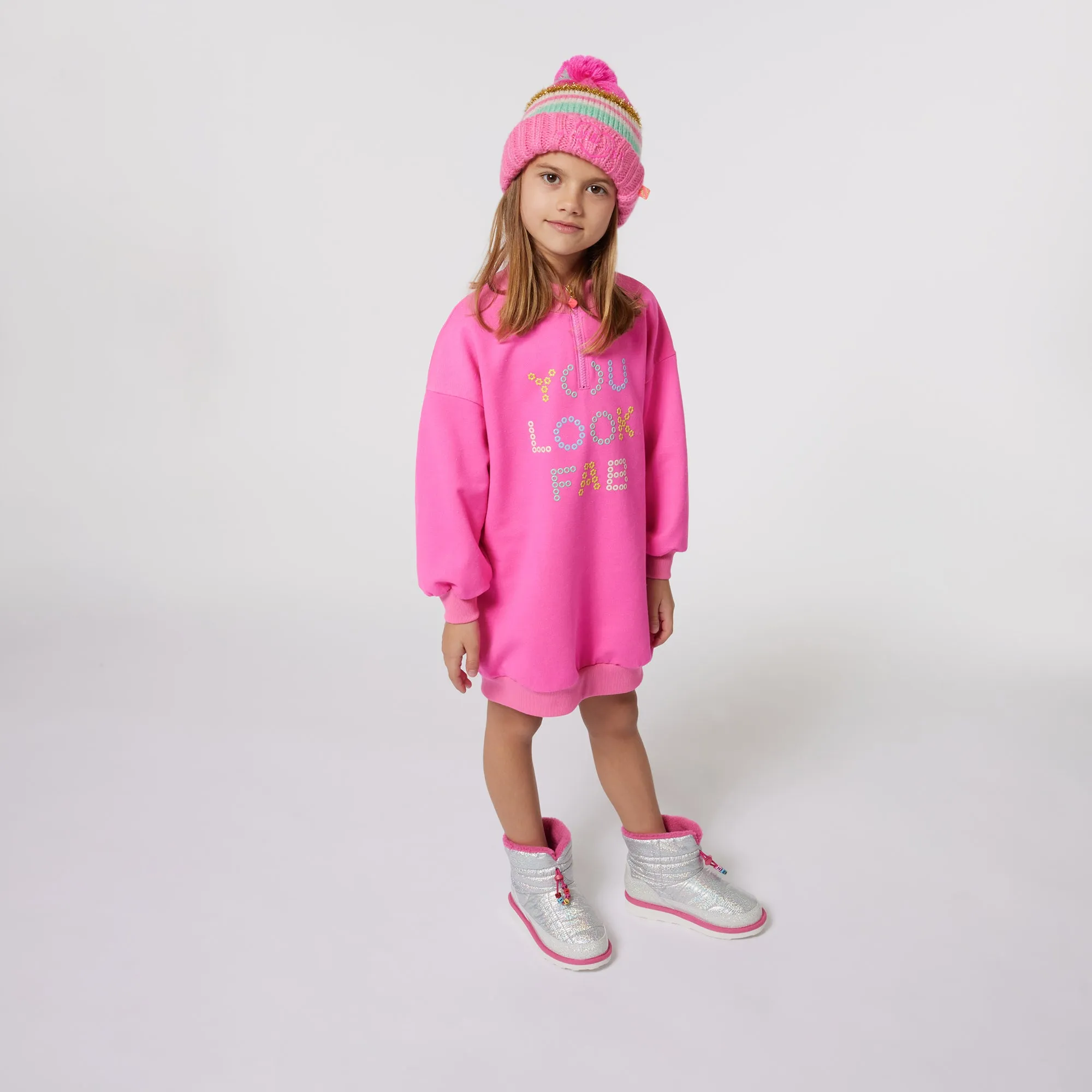 Billieblush Girls Pink Jumper Dress