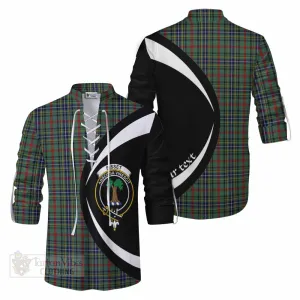 Bisset Tartan Ghillie Kilt Shirt with Family Crest Circle Style