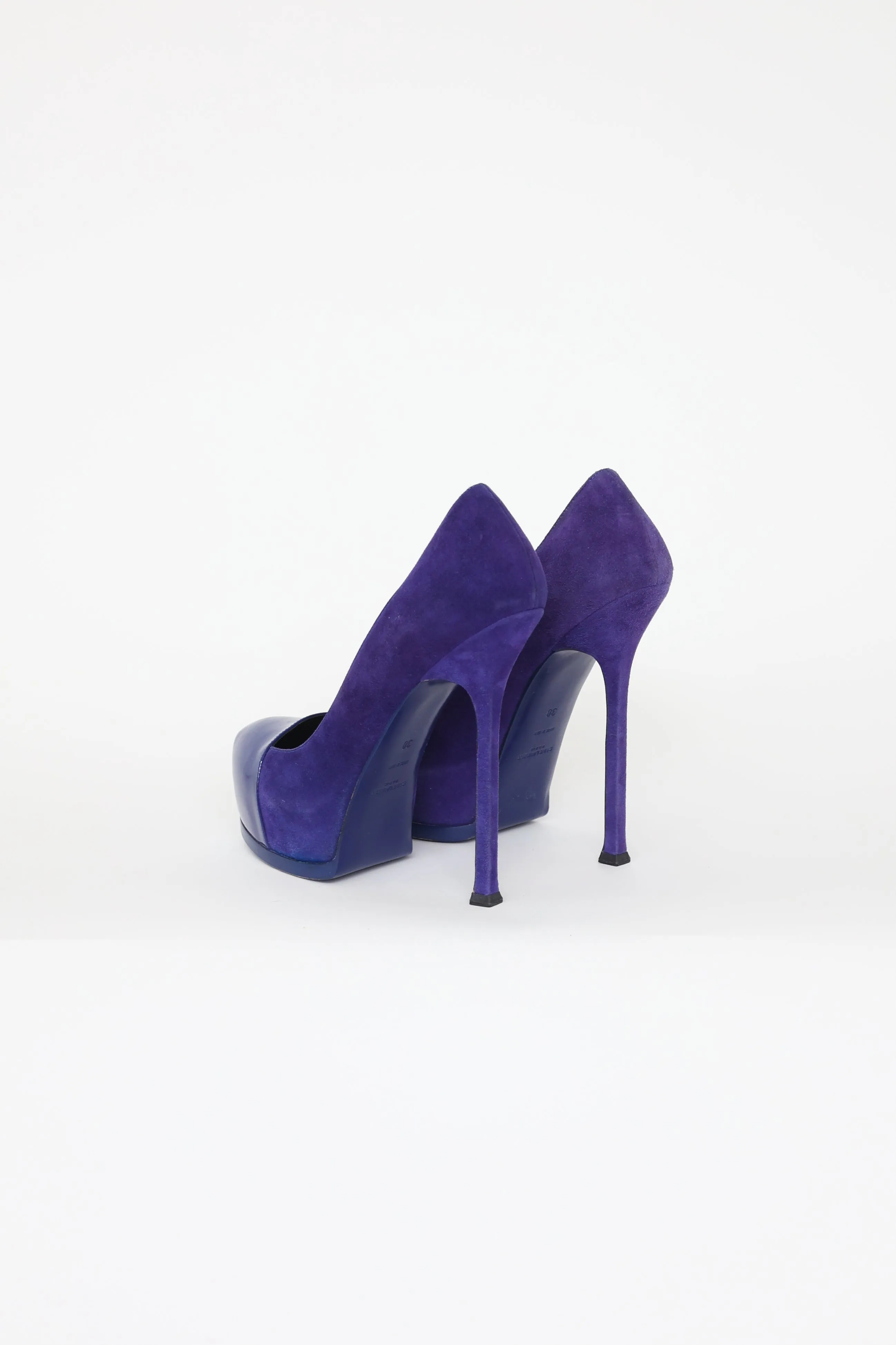 Blue Suede Tribtoo Pumps