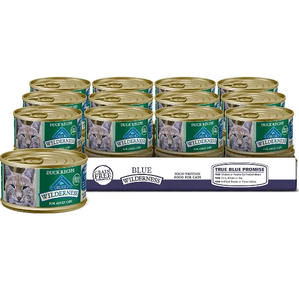 BLUE Wilderness Grain Free Duck Recipe Canned Cat Food