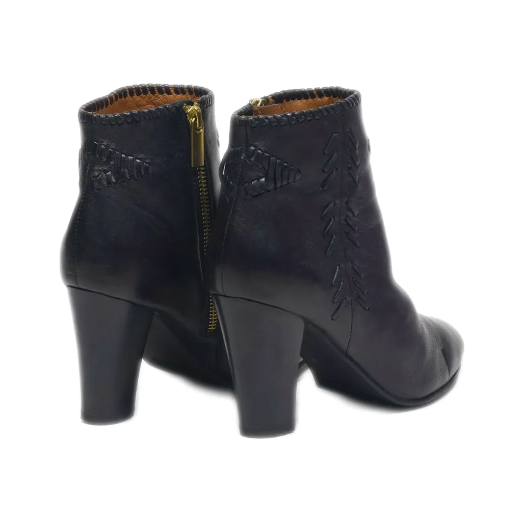Bocage Ankle Boots Leather Black Colour For Women