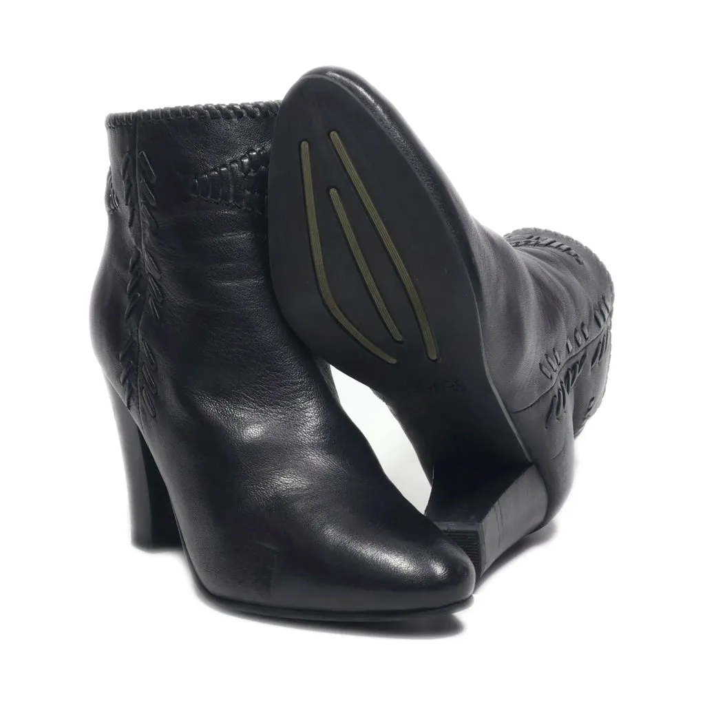Bocage Ankle Boots Leather Black Colour For Women