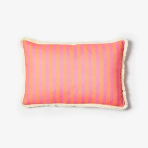 Bonnie & Neil Thin Stripe Pink Cushion 60x40cm
