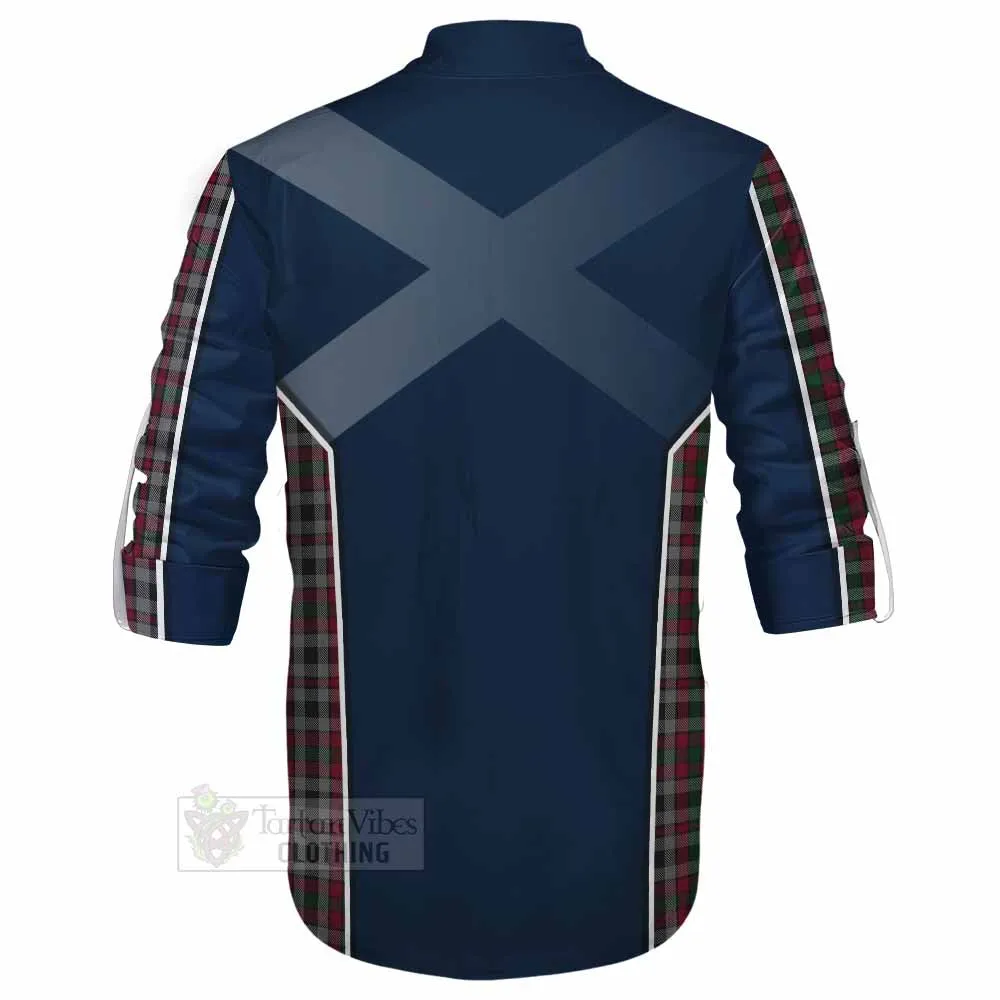 Borthwick Tartan Ghillie Kilt Shirt with Family Crest and Lion Rampant Vibes Sport Style
