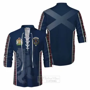 Borthwick Tartan Ghillie Kilt Shirt with Family Crest and Lion Rampant Vibes Sport Style