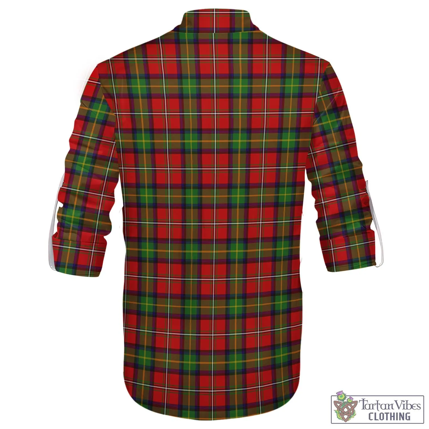 Boyd Tartan Men's Scottish Traditional Jacobite Ghillie Kilt Shirt with Family Crest