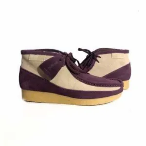 British Walkers New Castle Wallabee Boots Men's Beige and Burgundy Suede