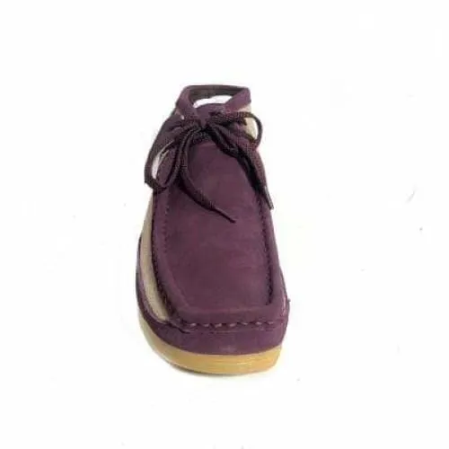 British Walkers New Castle Wallabee Boots Men's Beige and Burgundy Suede