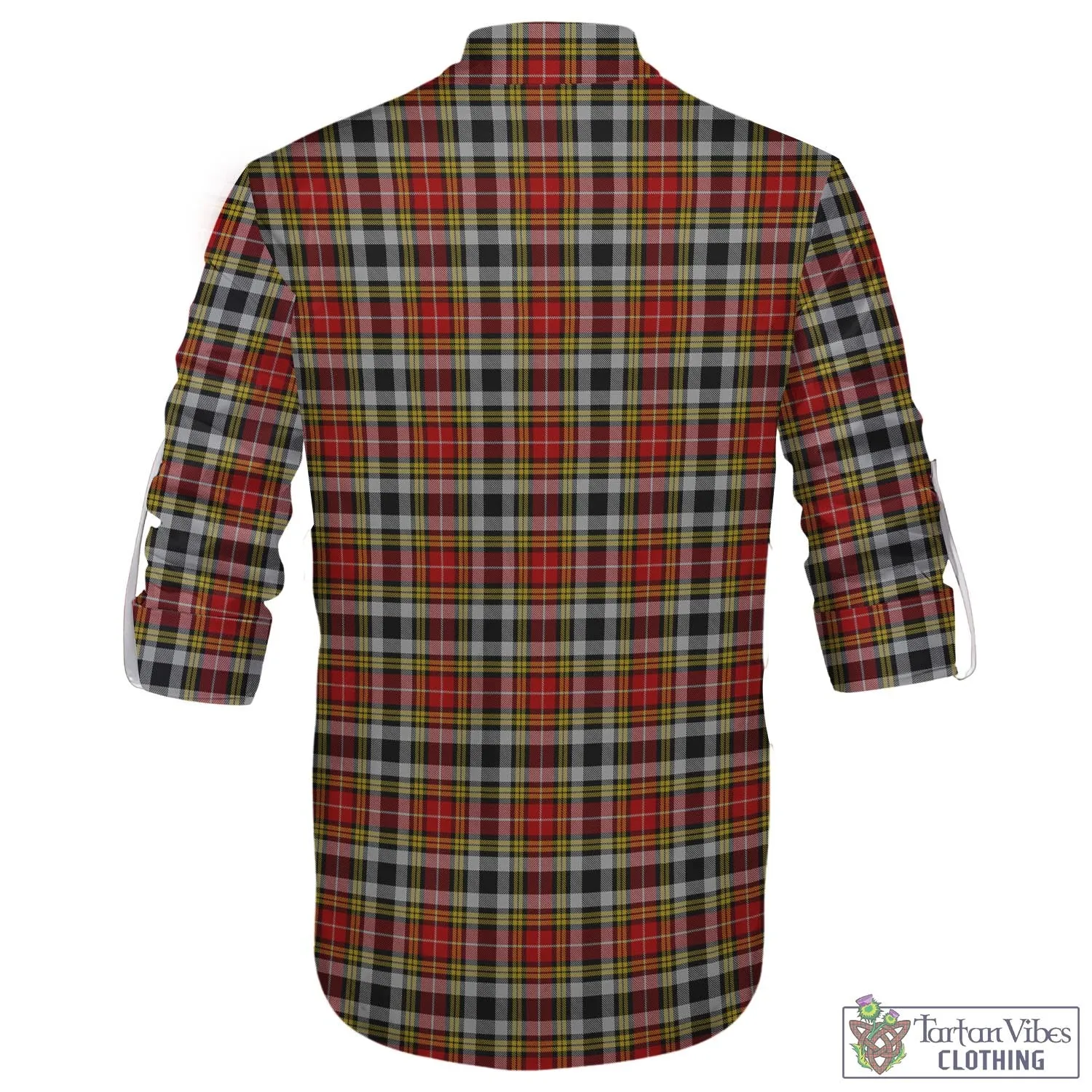 Buchanan Old Dress Tartan Men's Scottish Traditional Jacobite Ghillie Kilt Shirt