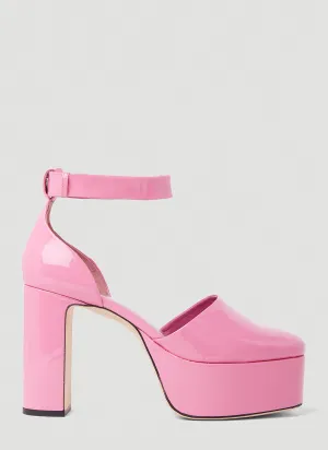 BY FAR Barb Lipstick Platform Heels