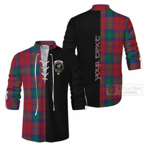Byres (Byses) Tartan Ghillie Kilt Shirt with Family Crest and Half Of Me Style