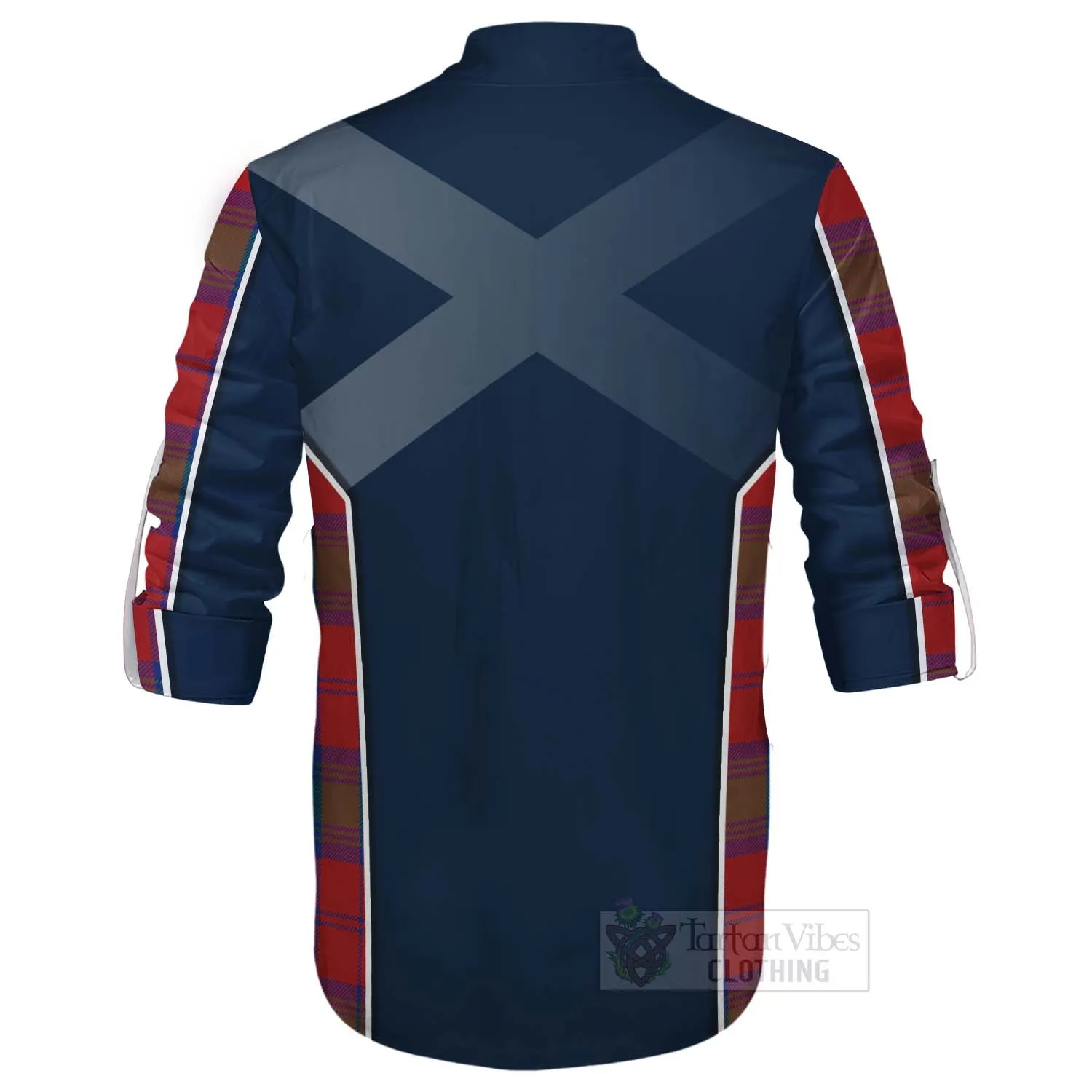 Byres (Byses) Tartan Ghillie Kilt Shirt with Family Crest and Scottish Thistle Vibes Sport Style