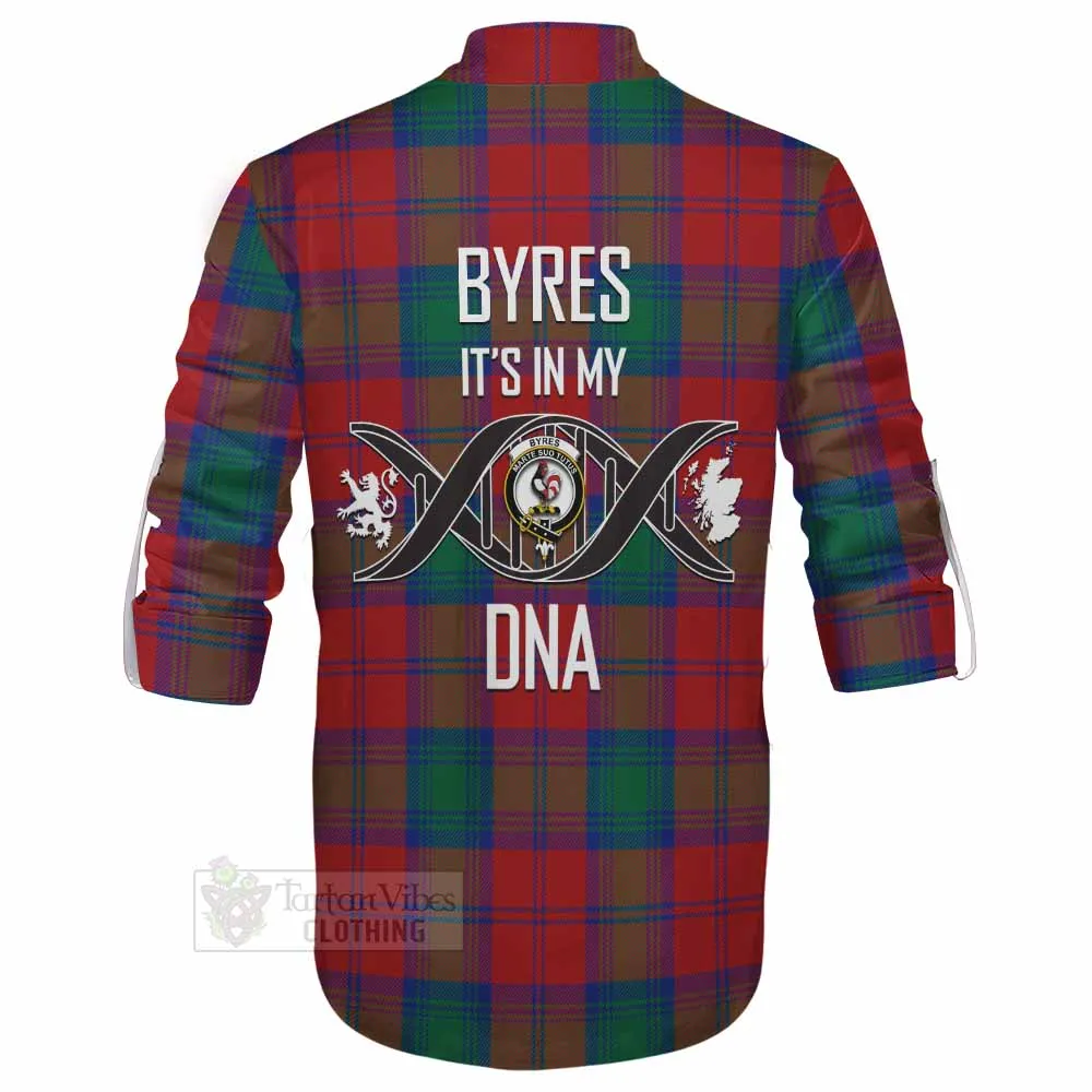 Byres (Byses) Tartan Ghillie Kilt Shirt with Family Crest DNA In Me Style