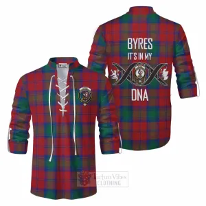 Byres (Byses) Tartan Ghillie Kilt Shirt with Family Crest DNA In Me Style