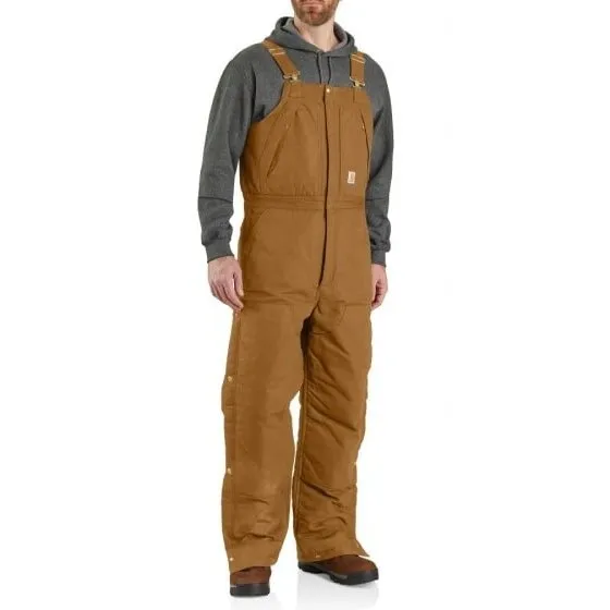 Carhartt Men’s Loose Fit Duck Insulated Biberall - 4 Extreme Warmth Rating