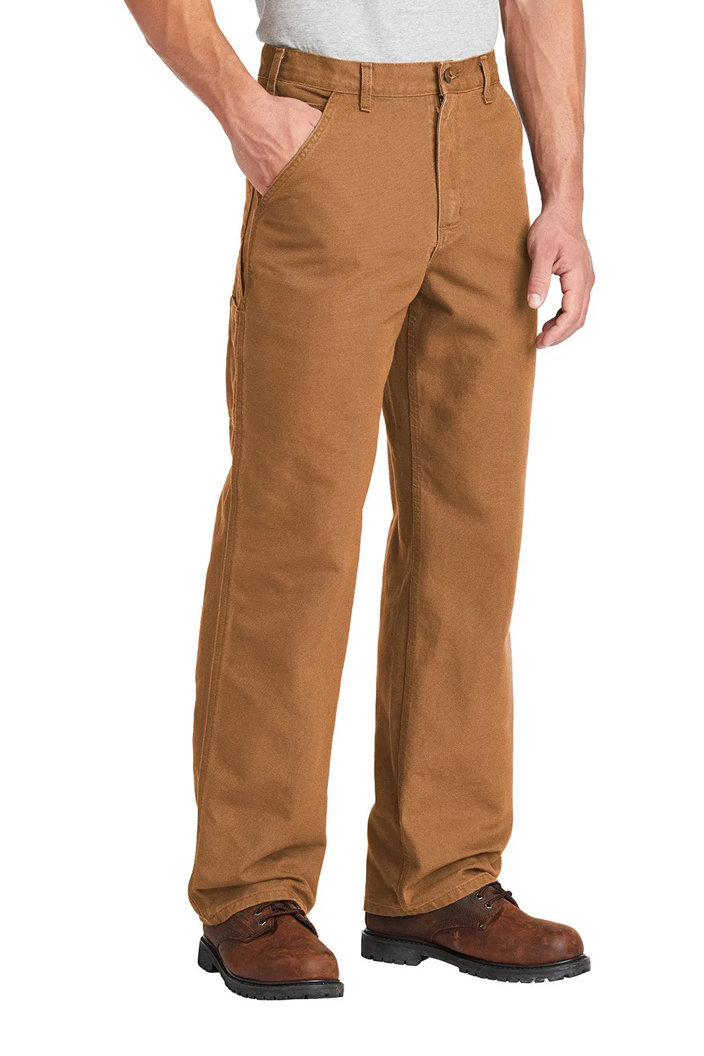 Carhartt Mens Washed Duck Work Dungarees w/ Pockets - Brown - NEW