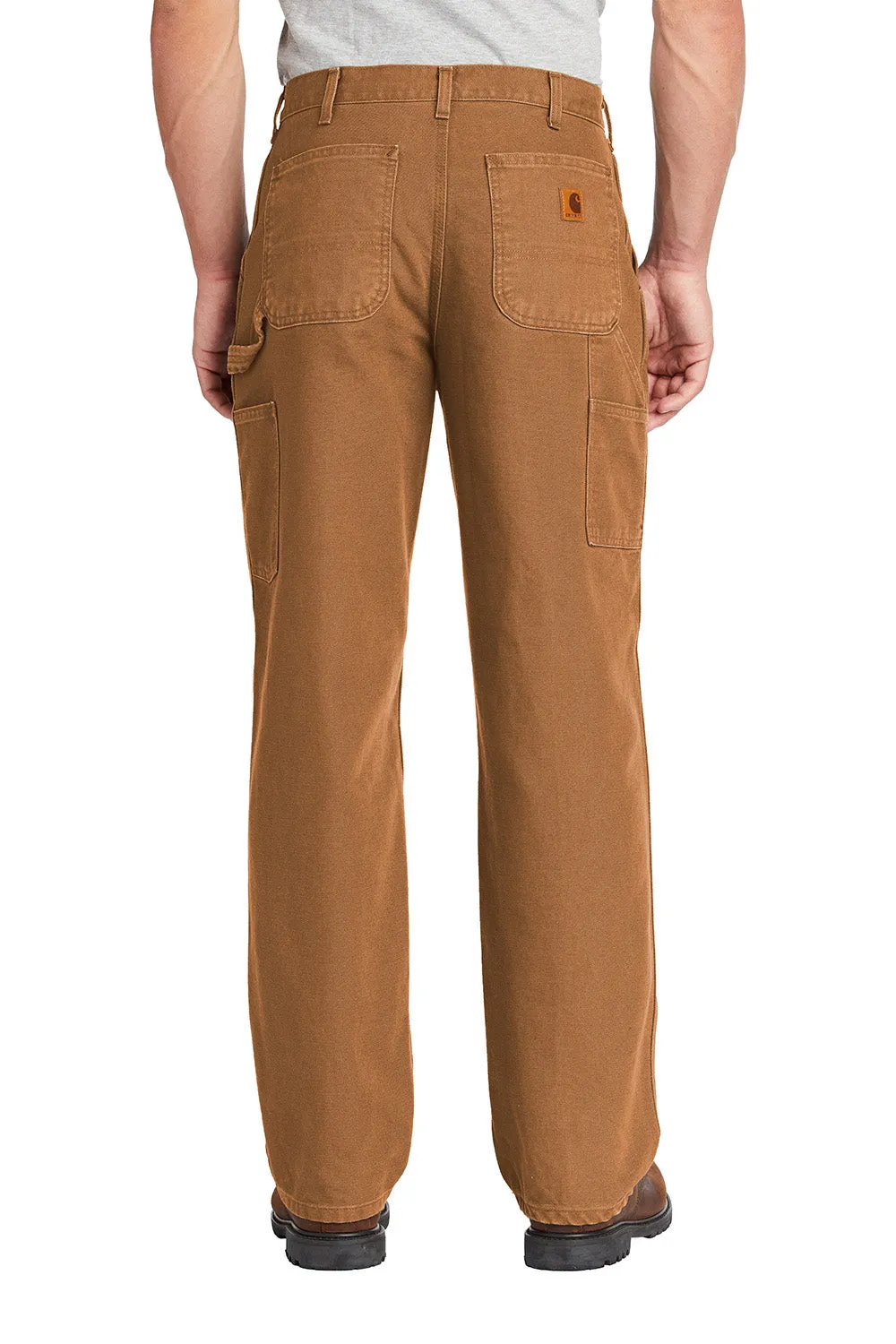 Carhartt Mens Washed Duck Work Dungarees w/ Pockets - Brown - NEW
